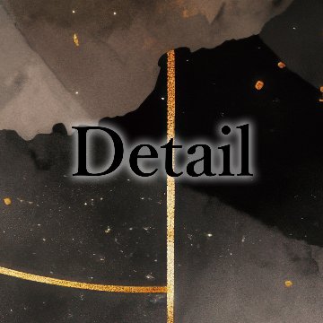 ［金環］ブラック水彩とゴールドリングの抽象キャンバスアート[f887]の画像