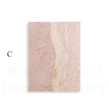 ［BLUSH TRACE］ピンクベージュのインク抽象キャンバスアート[f894]の画像