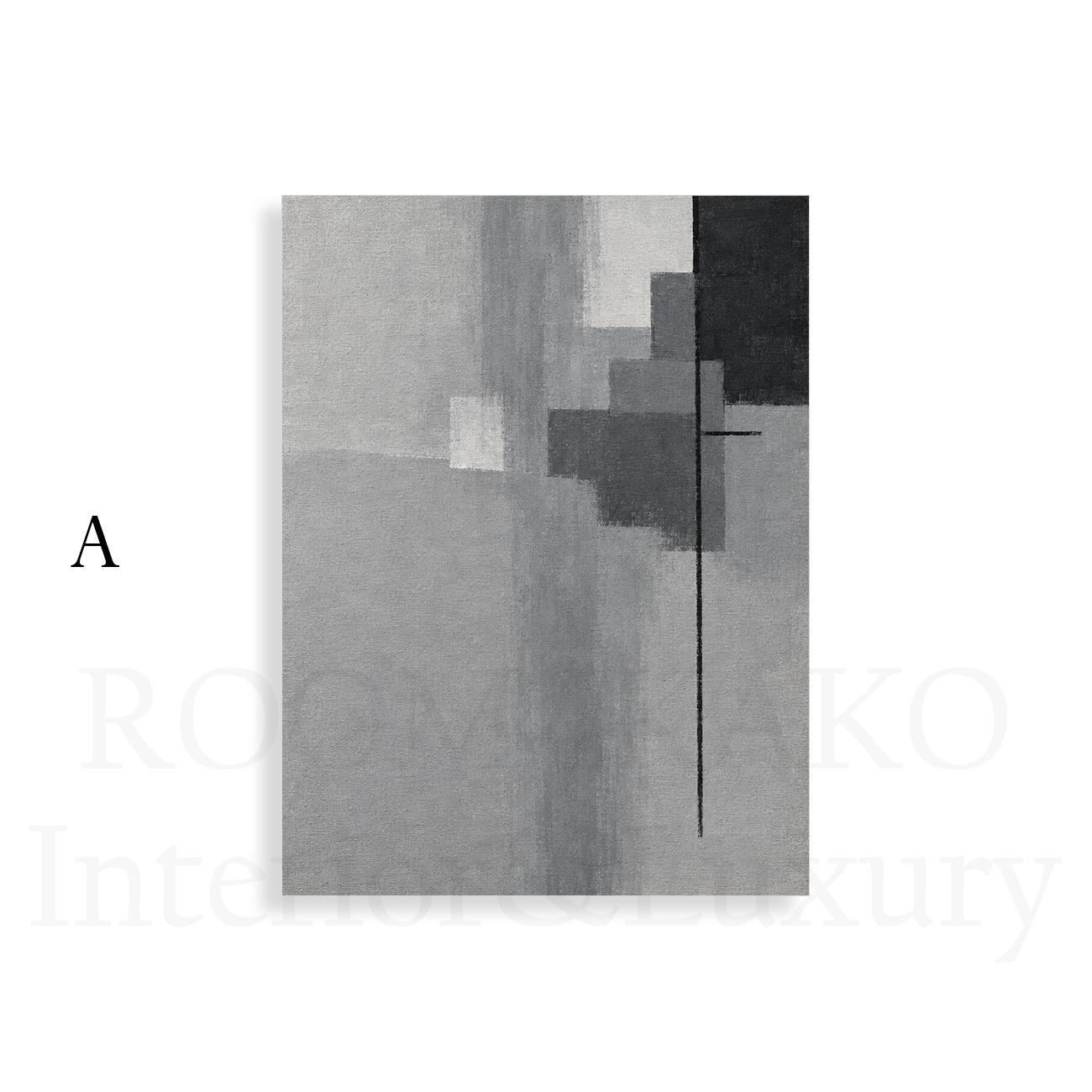 ［MONO STRUCTURE］モノトーンの幾何学キャンバスアート[f896]の画像