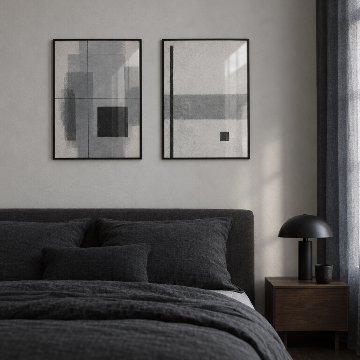 ［MONO STRUCTURE］モノトーンの幾何学キャンバスアート[f896]の画像