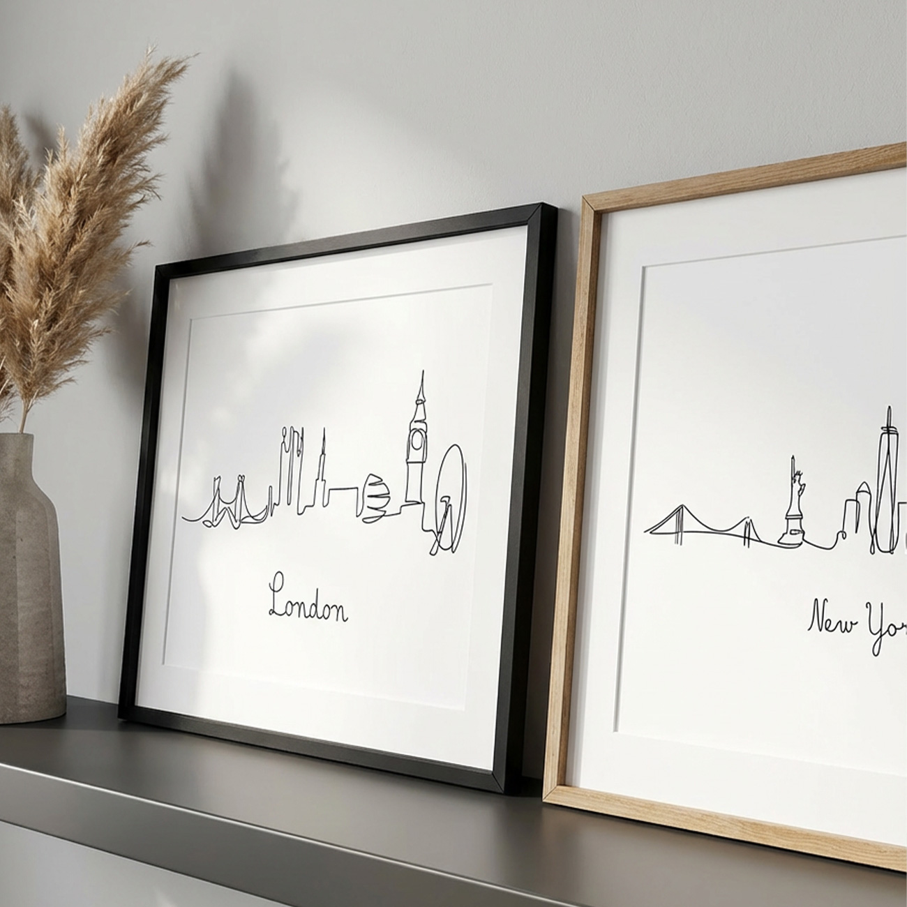 国内配送・送料無料】ロンドン×ニューヨーク×モノトーン×シンプル