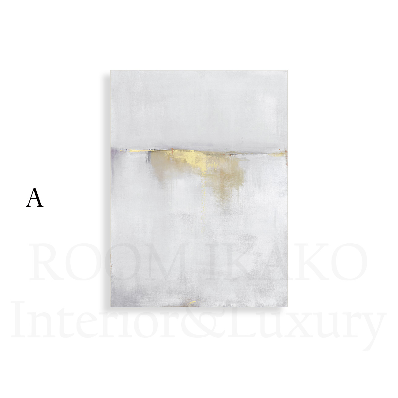 国内配送・送料無料】【国内配送】抽象画×変形サイズ×白×金×キャンバス