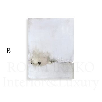 ホワイト・ゴールド・イエローの抽象画｜キャンバスアート[f444]の画像
