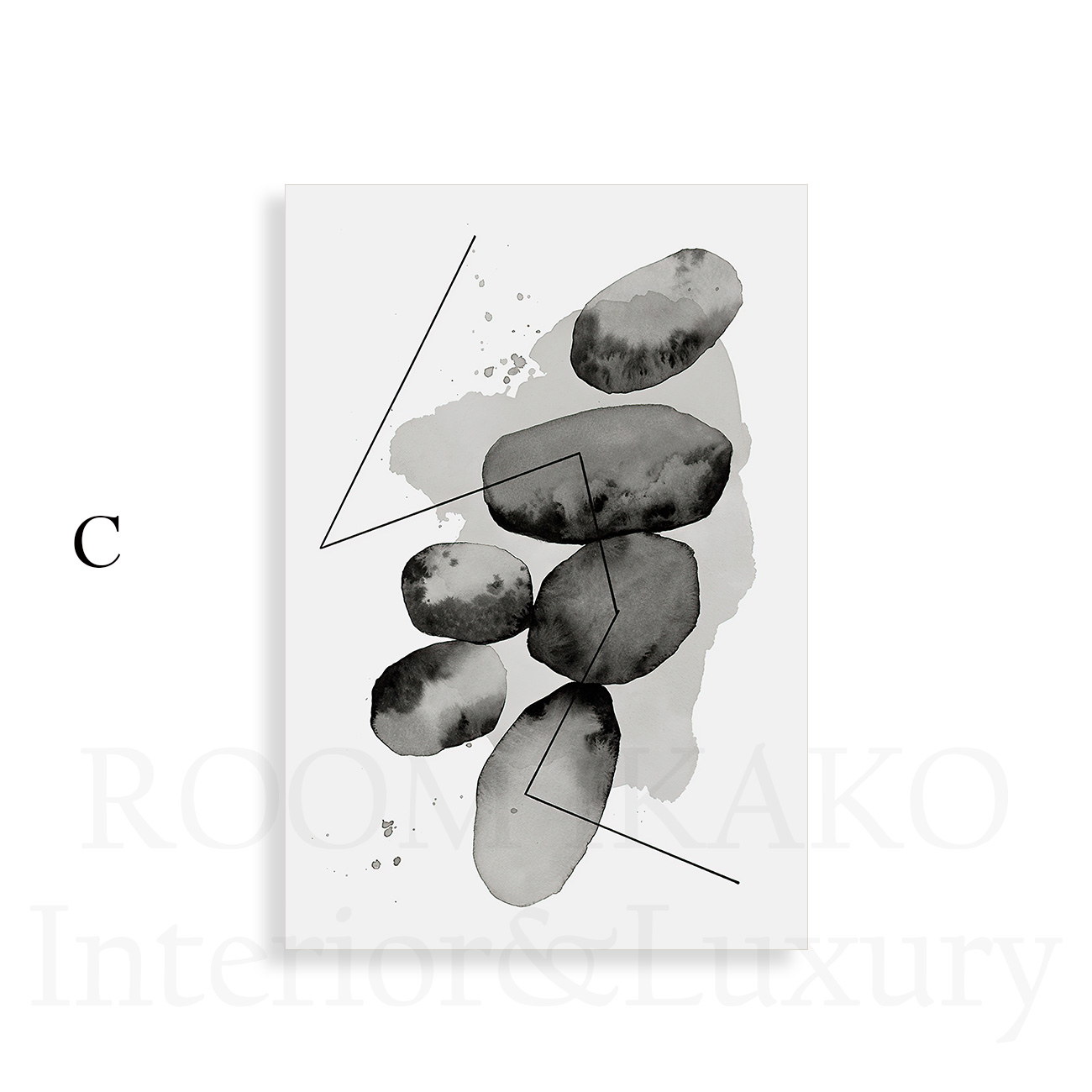 抽象画　ベージュ　ブラウン　グレー　ブラック　絵画　海外　アート作品 Amazon.co.jp: Acolabare ベージュ抽象画 ニュートラルアート