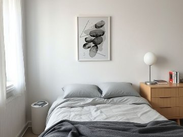 【国内配送・送料無料】【国内配送】モダン抽象画アート×ブラック×グレー×キャンバスアート×アートポスター[f705]の画像