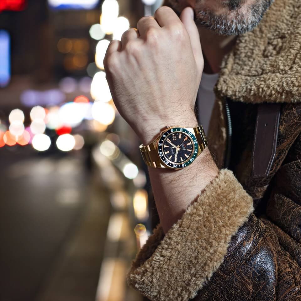 NB6033-51E シリーズ8【ノベルティ付・ｷﾞﾌﾄ包装･ベルト調整無料・国内正規品】腕時計 メンズ メカニカル GMTの画像