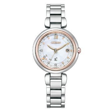 ES9466-65W クロスシー【ノベルティ付・新品正規品】【ｷﾞﾌﾄ包装･ﾍﾞﾙﾄ調整無料】ｿｰﾗｰ電波　レディース腕時計　北川景子さん着用CMモデルの画像