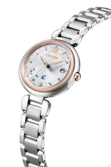 ES9466-65W クロスシー【ノベルティ付・新品正規品】【ｷﾞﾌﾄ包装･ﾍﾞﾙﾄ調整無料】ｿｰﾗｰ電波　レディース腕時計　北川景子さん着用CMモデルの画像