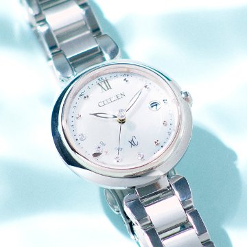 ES9466-65W クロスシー【ノベルティ付・新品正規品】【ｷﾞﾌﾄ包装･ﾍﾞﾙﾄ調整無料】ｿｰﾗｰ電波　レディース腕時計　北川景子さん着用CMモデルの画像