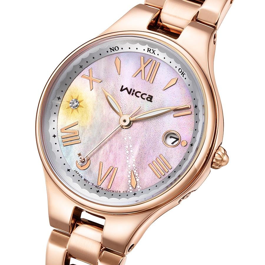  KS1-864-93　シチズンウイッカ【国内正規品】【ノベルティ付・ｷﾞﾌﾄ包装･ｻｲｽﾞ調整無料】ソーラー電波　レディース腕時計 限定の画像