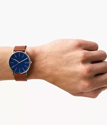  スカーゲン　SKW6355 【国内正規品】腕時計 SIGNATUR ミディアムブラウン レザーウォッチの画像