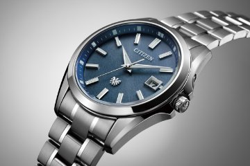 AQ4091-56M:ザ・シチズン【ノベルティ付･ギフト包装･ベルト調整無料･国内正規品】腕時計 メンズ ソーラー 限定 藍染和紙文字板の画像