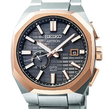 SBXD014・ｾｲｺｰｱｽﾄﾛﾝ【ﾉﾍﾞﾙﾃｨ付・ｷﾞﾌﾄ包装・ﾍﾞﾙﾄ調整無料・新品正規品】GPSｿｰﾗｰ電波 ﾒﾝｽﾞ腕時計の画像