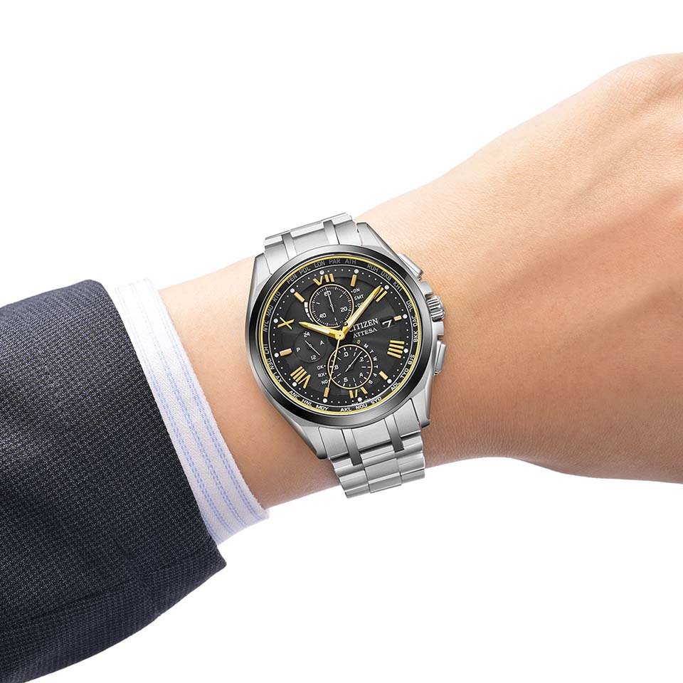 AT8244-57Eアテッサ【ノベルティ付・ｷﾞﾌﾄ包装･ベルト調整無料・国内正規品】腕時計 メンズ ソーラー電波 限定 KIZASHI Collectionの画像