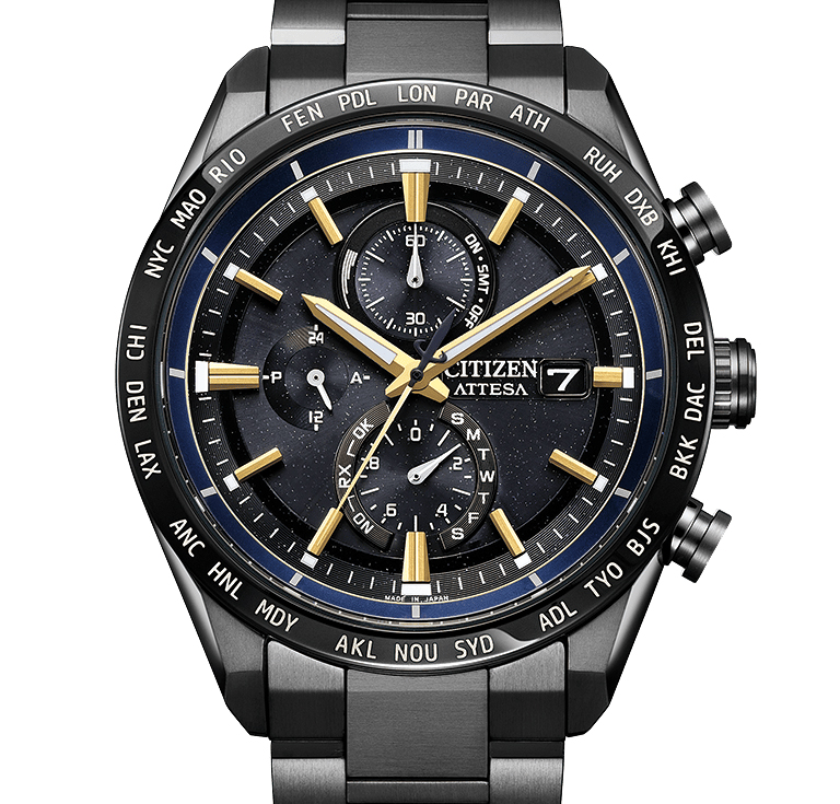 AT8289-67E アテッサ【ノベルティ付・ｷﾞﾌﾄ包装･ベルト調整無料・国内正規品】腕時計 メンズ ソーラー電波 限定 JAXAの画像