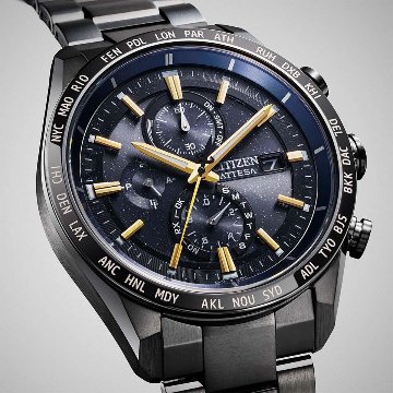 AT8289-67E アテッサ【ノベルティ付・ｷﾞﾌﾄ包装･ベルト調整無料・国内正規品】腕時計 メンズ ソーラー電波 限定 JAXAの画像