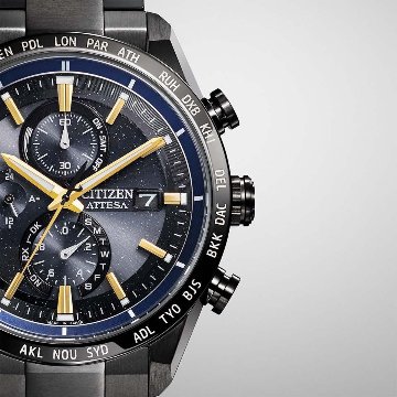 AT8289-67E アテッサ【ノベルティ付・ｷﾞﾌﾄ包装･ベルト調整無料・国内正規品】腕時計 メンズ ソーラー電波 限定 JAXAの画像