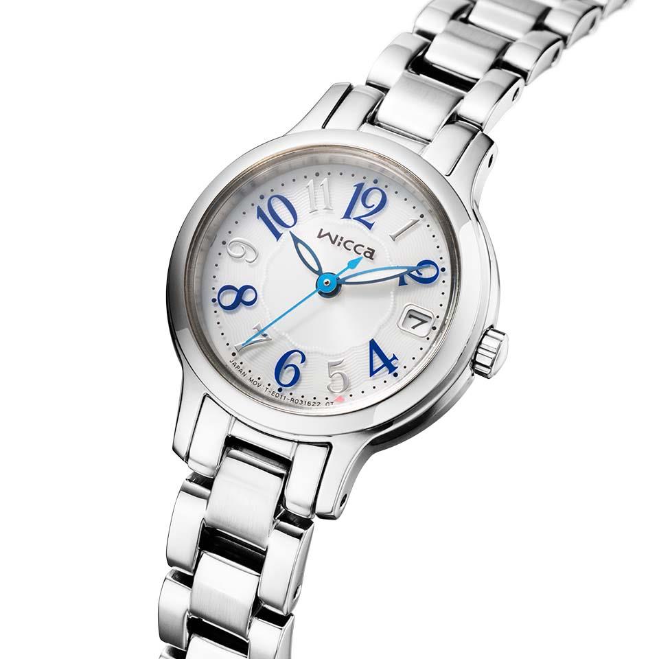 KH4-912-13 Citizenウィッカ【正規ﾒｰｶｰ保証書付･ｷﾞﾌﾄ包装･ﾍﾞﾙﾄ調整無料】腕時計 ﾚﾃﾞｨｽ ｿｰﾗｰ ｼﾝﾌﾟﾙｱｼﾞｬｽﾄの画像