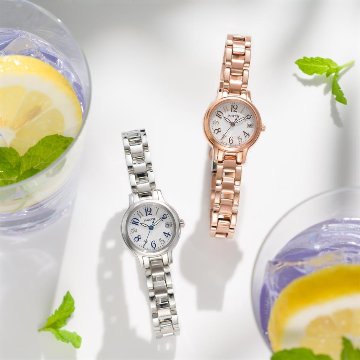 KH4-912-13 Citizenウィッカ【正規ﾒｰｶｰ保証書付･ｷﾞﾌﾄ包装･ﾍﾞﾙﾄ調整無料】腕時計 ﾚﾃﾞｨｽ ｿｰﾗｰ ｼﾝﾌﾟﾙｱｼﾞｬｽﾄの画像