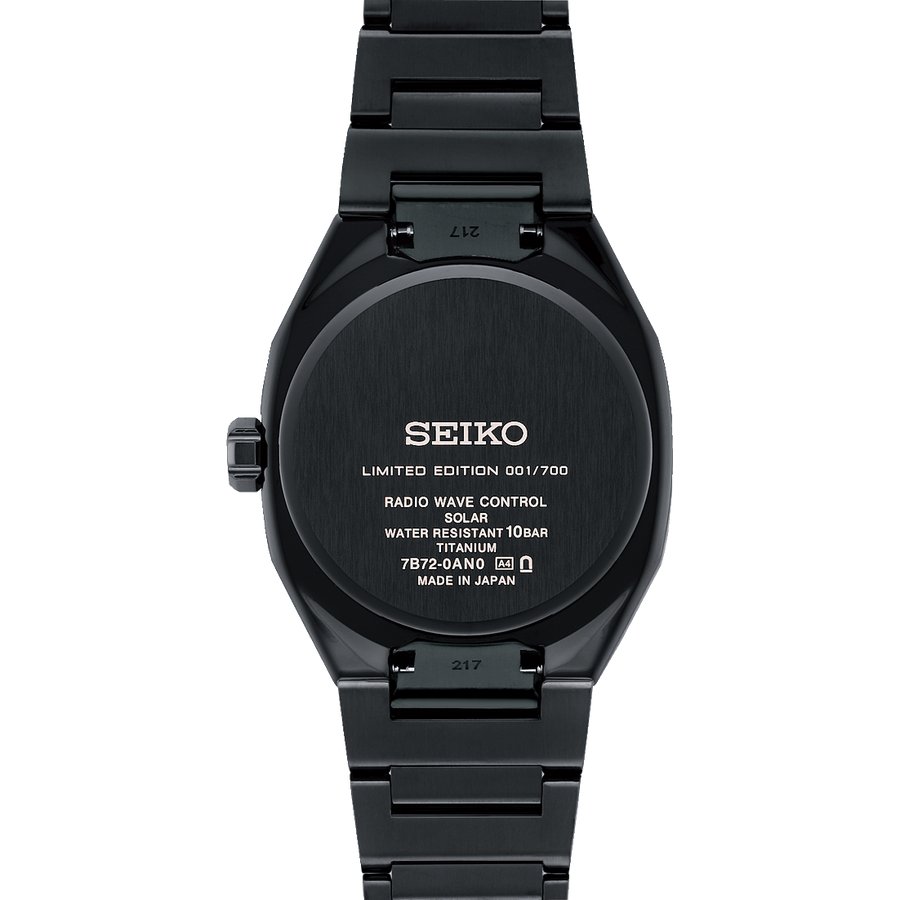 SBXY107　ｾｲｺｰｱｽﾄﾛﾝ【ﾉﾍﾞﾙﾃｨ付・ｷﾞﾌﾄ包装・ﾍﾞﾙﾄ調整無料・新品正規品】ｿｰﾗｰ電波 ﾒﾝｽﾞ腕時計 限定の画像