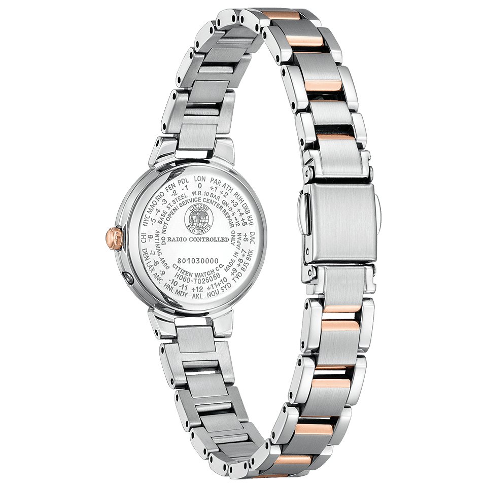 ES9434-53X　クロスシー【ノベルティ付・国内正規品】【ｷﾞﾌﾄ包装･ｻｲｽﾞ調整無料】ｿｰﾗｰ電波　レディース腕時計の画像