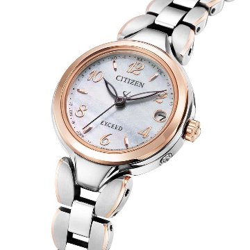 ES9474-59W ｴｸｼｰﾄﾞ【ﾉﾍﾞﾙﾃｨ付・国内正規品・ｷﾞﾌﾄ包装･ﾍﾞﾙﾄ調整無料】腕時計 ﾚﾃﾞｨｰｽ ｿｰﾗｰ電波の画像