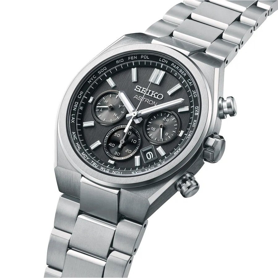 SBXY097 ｾｲｺｰｱｽﾄﾛﾝ【ﾉﾍﾞﾙﾃｨ付・ｷﾞﾌﾄ包装・ﾍﾞﾙﾄ調整無料・新品正規品】ｿｰﾗｰ電波 ﾒﾝｽﾞ腕時計 の画像