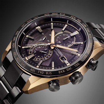 AT8384-58Eアテッサ【ノベルティ付・ｷﾞﾌﾄ包装･ベルト調整無料・国内正規品】腕時計 メンズ ソーラー電波 限定 LIGHT in BLACKの画像