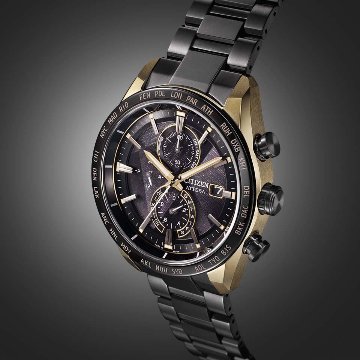 AT8384-58Eアテッサ【ノベルティ付・ｷﾞﾌﾄ包装･ベルト調整無料・国内正規品】腕時計 メンズ ソーラー電波 限定 LIGHT in BLACKの画像