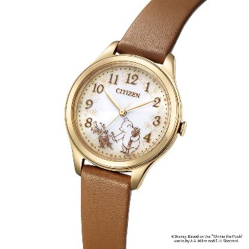 EM0507-07W ｼﾁｽﾞﾝｺﾚｸｼｮﾝ【正規ﾒｰｶｰ保証書付･ｷﾞﾌﾄ包装･ﾍﾞﾙﾄ調整無料】腕時計 ﾚﾃﾞｨｽ ｿｰﾗｰ 『くまのプーさん』の画像