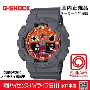 gショック:GA-100FL-8AJF【新品正規品・ノベルティ付・ギフト包装無料】メンズ腕時計の画像