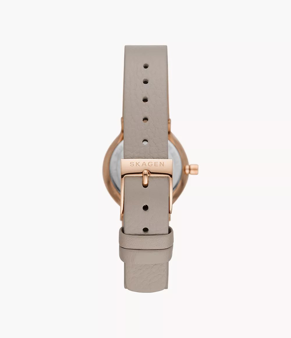 SKW3005　Skagen 【正規ﾒｰｶｰ保証書付】FREJA LILLE  二針 グレーストーン LiteHide™レザーウォッチの画像