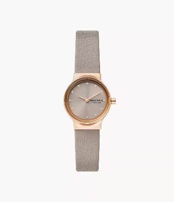 SKW3005　Skagen 【正規ﾒｰｶｰ保証書付】FREJA LILLE  二針 グレーストーン LiteHide™レザーウォッチの画像