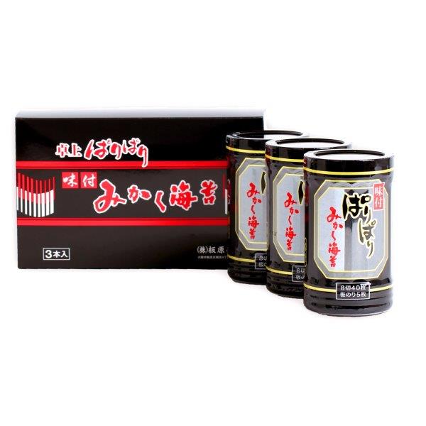 卓上ぱりぱり味付みかく海苔 3本函入の画像