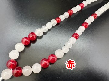 ☆木札別売り☆白×カラー　色が選べる数珠ネックレス☆推し活☆人気☆の画像