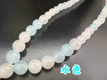 ☆木札別売り☆白×カラー　色が選べる数珠ネックレス☆推し活☆人気☆の画像