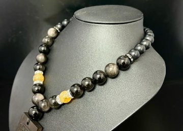 ☆木札別売り【鴉珠丸】数珠ネックレスの画像