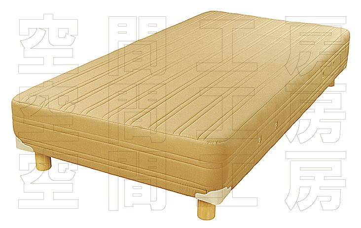 ピアノ・ポケットコイル仕様のシンプルベッド (国産品)の画像