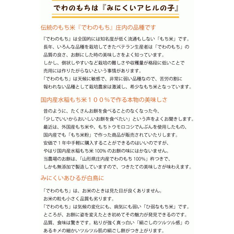 もち米　山形県庄内産でわのもち 白米5kg　特別栽培米 一等米　送料無料（沖縄・離島除く）糯米 ヒメノモチ ヒヨクモチと同レベルの画像