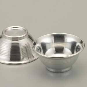 盃 磨 丸猪口2ヶ入　/大阪錫器の画像