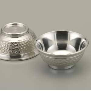 盃 白岩目 丸猪口2ヶ入/大阪錫器の画像