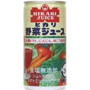 ヒカリ食塩無添加野菜ジュース【190g缶】×1函（30本画像