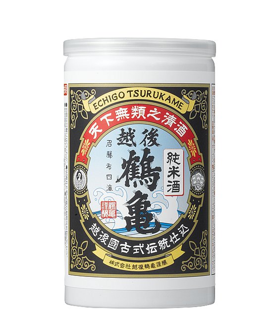 越後鶴亀 純米 180アルミ缶30入1函の画像