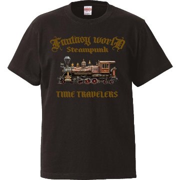 ドライＴシャツ/スチームパンク・タイムトラベラー/蒸気機関車/steampunk/Time-Travelers/Steam trainの画像