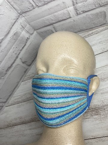 ストライプマスク　ブルー画像