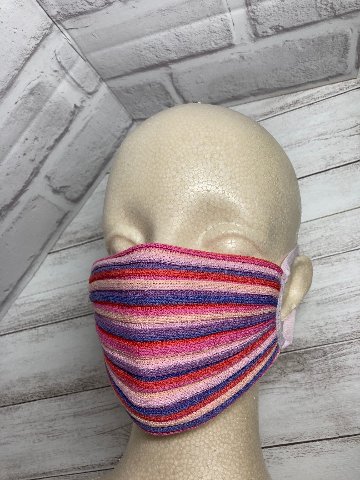 ストライプマスク　ピンク画像
