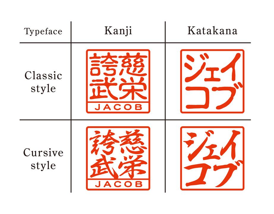 [KANJI de HANKO] Squere type  / Boxwoodの画像