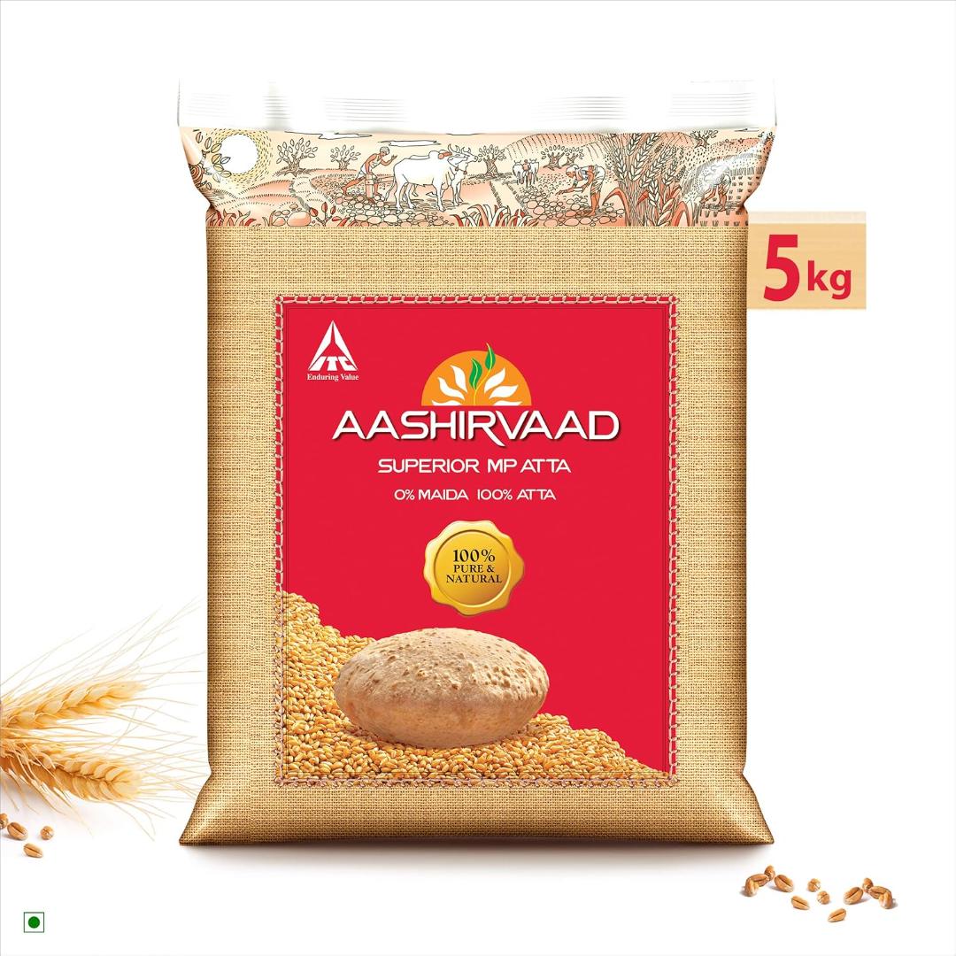 Aashiavaad Atta 5kg (with tex)の画像
