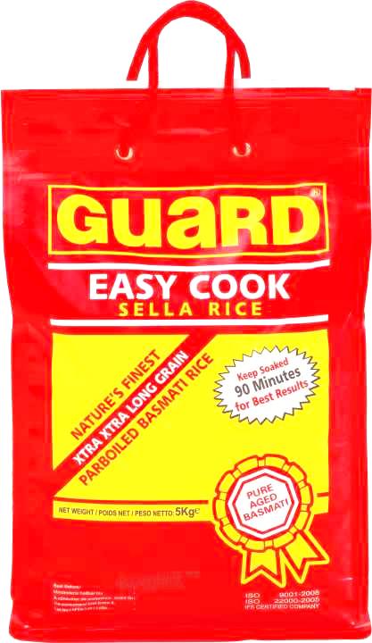 Guard Easy Cook Sella Rice 5kg (with tex)の画像