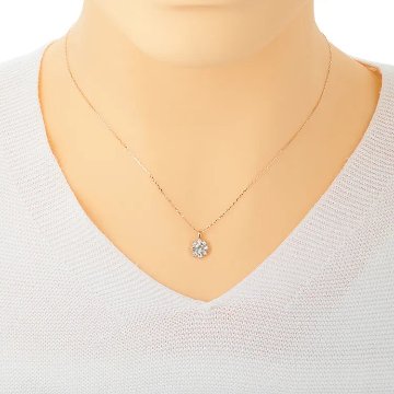 ネックレス　ダイヤモンド total0.3ct　９スター　K18PG製の画像